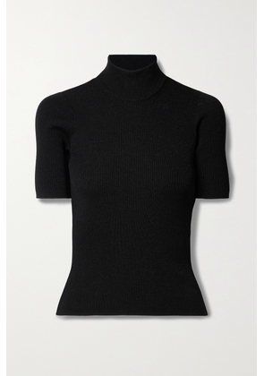 Max Mara - Leisure Peter Metallic Ribbed-knit Turtleneck Sweater - Black - x small,small,medium,large,x large