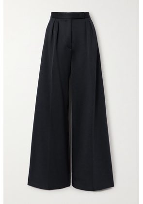Max Mara - Zinnia Pleated Jersey Wide-leg Pants - Black - UK 2,UK 4,UK 6,UK 8,UK 10,UK 12,UK 14,UK 16,UK 18