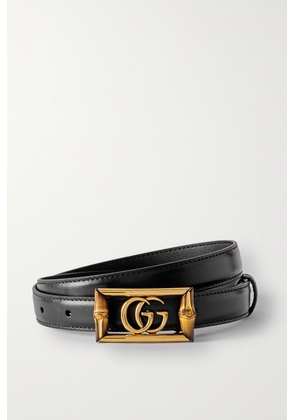 Gucci - Gg Marmont Bamboo-embellished Leather Belt - Black - 75,80,85,90