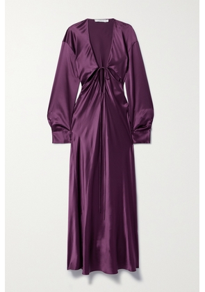 Christopher Esber - Triquetra Cutout Silk-satin Maxi Dress - Purple - UK 6,UK 8,UK 10,UK 12,UK 14