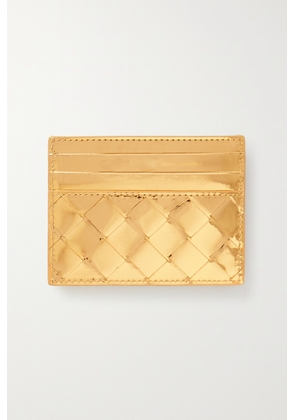 Bottega Veneta - Intrecciato Mirrored-leather Cardholder - Gold - One size