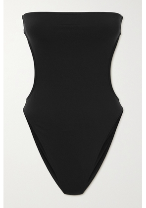 SAINT LAURENT - Strapless Cutout Swimsuit - Black - XS,S,M,L,XL
