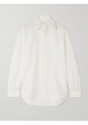 SAINT LAURENT - Cotton-taffeta Shirt - White - FR34,FR36,FR38,FR40,FR42