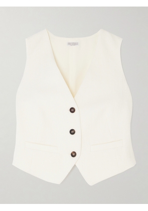 Brunello Cucinelli - Cotton-blend Tweed Vest - White - IT38,IT40,IT42,IT44,IT46,IT48,IT50