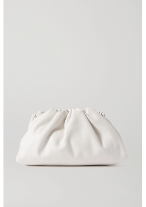 Bottega Veneta - The Pouch Small Gathered Leather Clutch - White - One size