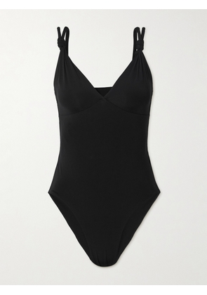 Maygel Coronel - + Net Sustain Vichada Knotted Swimsuit - Black - Petite,One Size,Extended