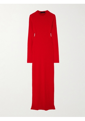 Proenza Schouler - Lara Convertible Cutout Bouclé Maxi Dress - Red - x small,small,medium,large,x large