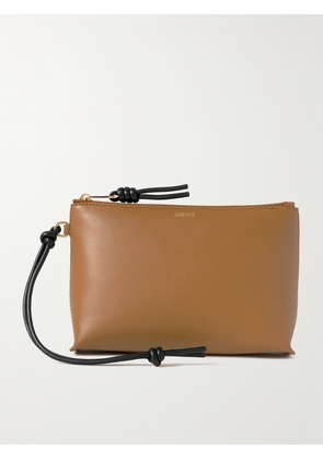 Loewe - T-knot Leather Pouch - Brown - One size