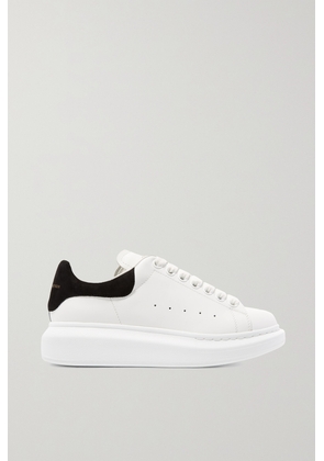 Alexander McQueen - Suede-trimmed Leather Exaggerated-sole Sneakers - White - IT34.5,IT35,IT35.5,IT36,IT36.5,IT37,IT37.5,IT38,IT38.5,IT39,IT39.5,IT40,IT40.5,IT41,IT41.5