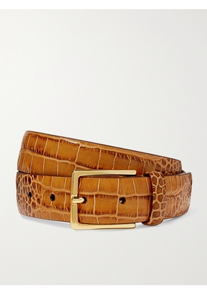 Anderson's - Croc-effect Leather Belt - Brown - 65,70,75,80,85,90