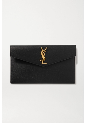 SAINT LAURENT - Uptown Textured-leather Pouch - Black - One size