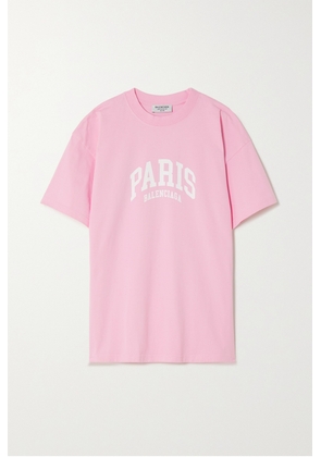 Balenciaga - Printed Cotton-jersey T-shirt - Pink - XXS,XS,S