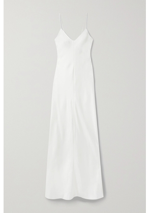 The Row - Guinever Silk-satin Maxi Dress - White - x small,small,medium,large