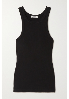 AGOLDE - Bailey Ribbed Stretch-lyocell And Organic Cotton-blend Tank - Black - x small,small,medium,large,x large