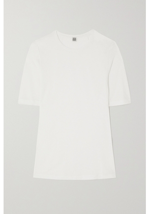 TOTEME - Modal And Cashmere-blend T-shirt - Off-white - xx small,x small,small,medium,large