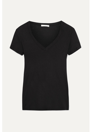James Perse - Casual Slub Cotton-jersey T-shirt - Black - 0,1,2,3,4