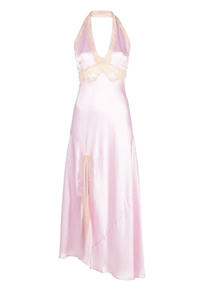 De La Vali Floral lace-trim maxi dress - Pink