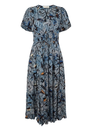 Ulla Johnson Thelma floral-print midi dress - Blue