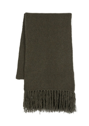 Lardini fringed-edge knitted scarf - Green