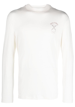 Brunello Cucinelli logo-print sweatshirt - White