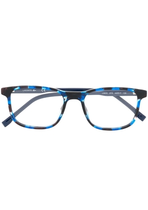 Lacoste colour-block square-frame glasses - Blue