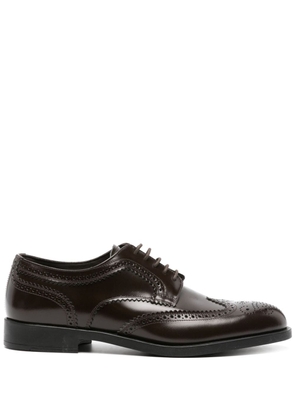 Fratelli Rossetti perforated-detailing leather derby shoes - Brown