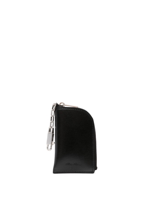 Rick Owens logo-debossed leather wallet - Black