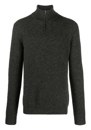 Roberto Collina half-zip ribbed-knit jumper - Grey