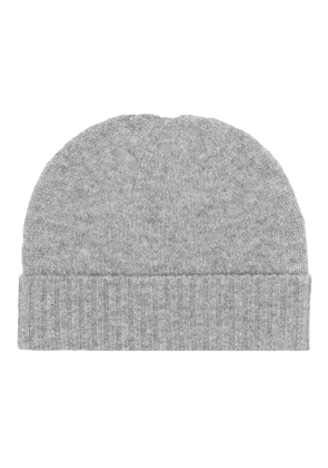 Allude ribbed-trim cashmere beanie - Grey