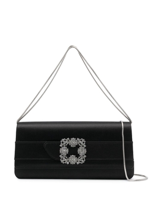 Manolo Blahnik Gothisi crystal-embellished clutch bag - Black
