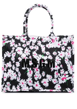 MSGM floral-print tote bag - Black