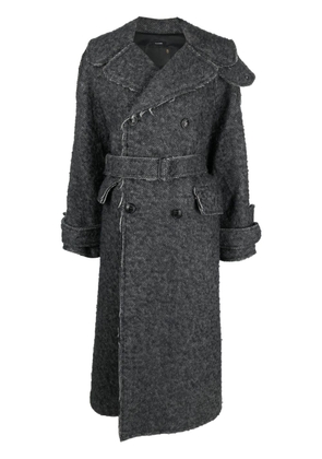 R13 double-breast virgin-wool coat - Grey