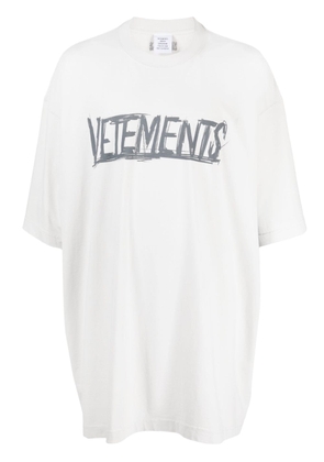 VETEMENTS Worldtour logo-print T-shirt - Grey