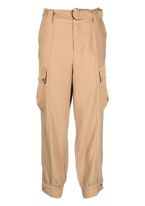 GUESS USA belted cropped trousers - Neutrals
