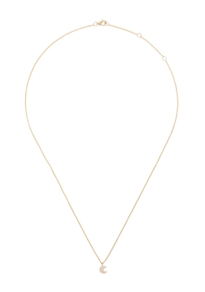 Roxanne First 14kt yellow gold Mini Diamond Moon diamond necklace