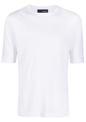 Lardini short-sleeved fine-knit T-shirt - White