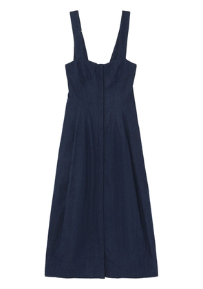 Tibi corset-style denim midi dress - Blue