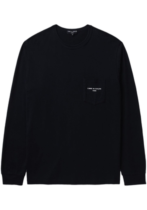 Comme des Garçons Homme logo-embroidered cotton sweatshirt - Black