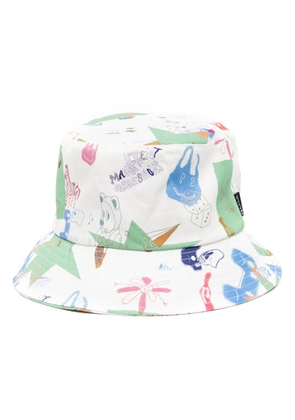 PS Paul Smith graphic-print cotton bucket hat - White