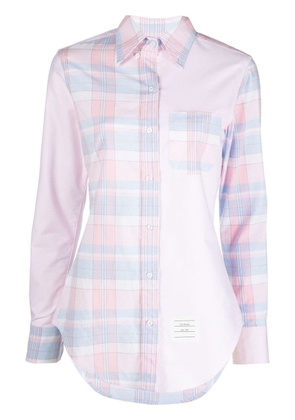 Thom Browne checked long-sleeved shirt - Pink