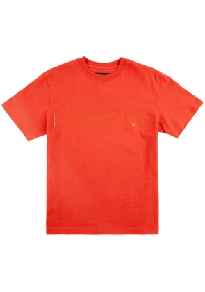 Purple Brand graphic-logo cotton T-shirt - Orange