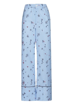 Marni Magic Garden striped pajama trousers - Blue