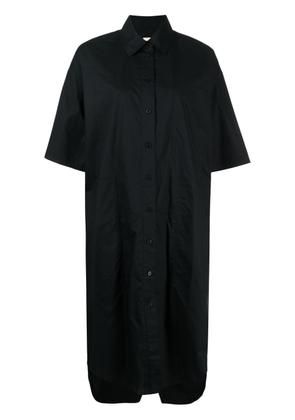 Lee Mathews high-low cotton shirt dress - Black