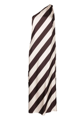 La DoubleJ Roy striped silk maxi dress - Neutrals