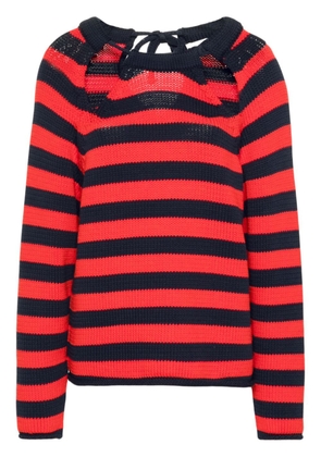 Claudie Pierlot striped chunky-knit jumper - Red