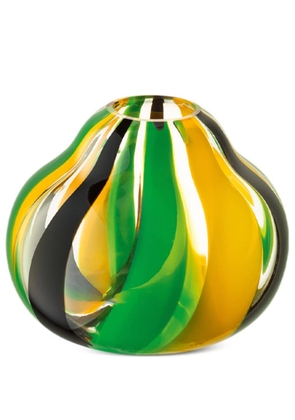 LSA International Folk glass vase (11cm x 14.4cm) - Green