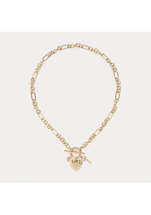 Gold-Tone Heart Pendant Necklace