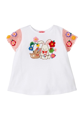 Miki House Embroidered Flower T-Shirt (2-5 Years)