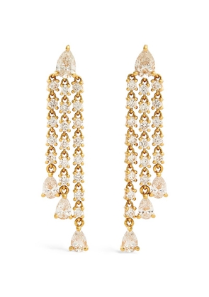 Anita Ko Yellow Gold And Diamond Pear Fringe Drop Earrings
