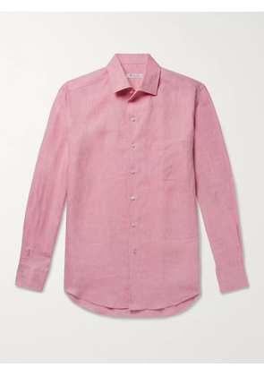Loro Piana - Slub Linen Shirt - Men - Pink - S